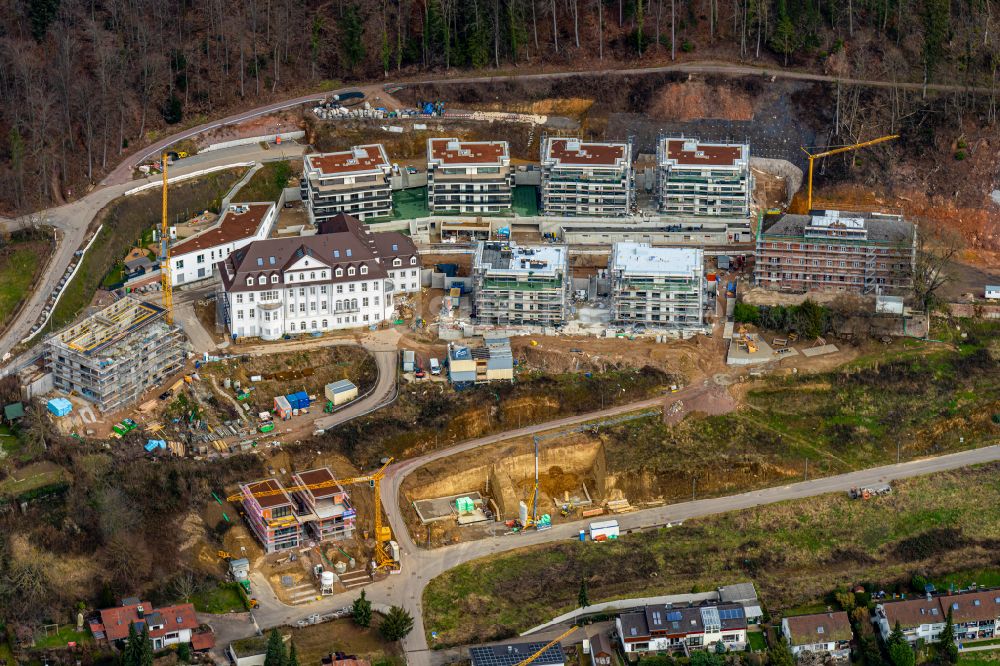 Lahr/Schwarzwald von oben - Baustelle zum Neubau einer Mehrfamilienhaus-Wohnanlage an der Altvaterstraße in Lahr/Schwarzwald im Bundesland Baden-Württemberg, Deutschland