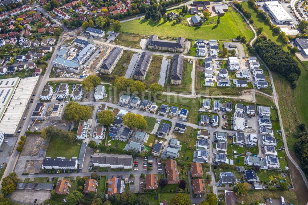 Soest von oben - Baustelle zum Neubau einer Mehrfamilienhaus-Wohnanlage Belgisches Viertel Soest in Soest im Bundesland Nordrhein-Westfalen, Deutschland