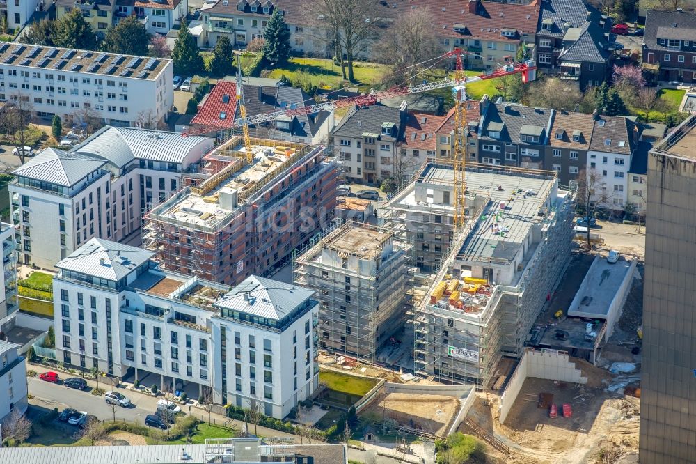 Luftaufnahme Dortmund - Baustelle zum Neubau einer Mehrfamilienhaus-Wohnanlage an der Benno-Jacob-Straße und Märkische Straße in Dortmund im Bundesland Nordrhein-Westfalen