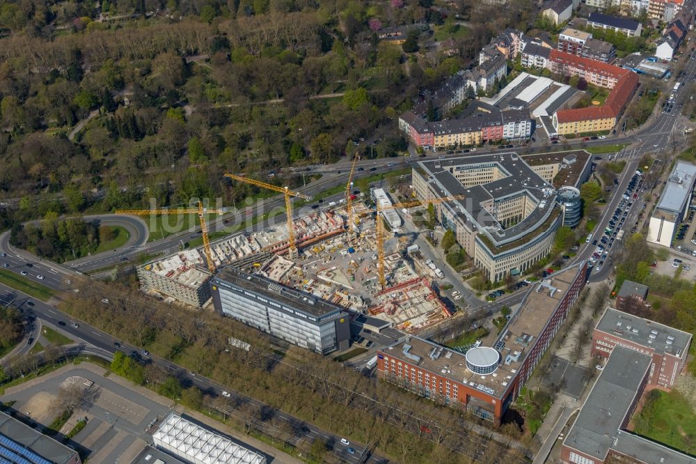 Dortmund aus der Vogelperspektive: Baustelle zum Neubau einer Mehrfamilienhaus-Wohnanlage Berswordt-Quartier in Dortmund im Bundesland Nordrhein-Westfalen, Deutschland