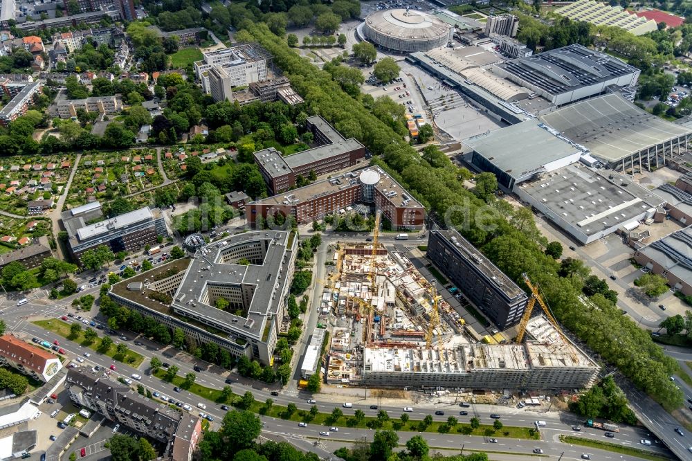 Luftaufnahme Dortmund - Baustelle zum Neubau einer Mehrfamilienhaus-Wohnanlage Berswordt-Quartier in Dortmund im Bundesland Nordrhein-Westfalen, Deutschland