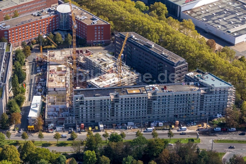 Luftaufnahme Dortmund - Baustelle zum Neubau einer Mehrfamilienhaus-Wohnanlage Berswordt-Quartier in Dortmund im Bundesland Nordrhein-Westfalen, Deutschland