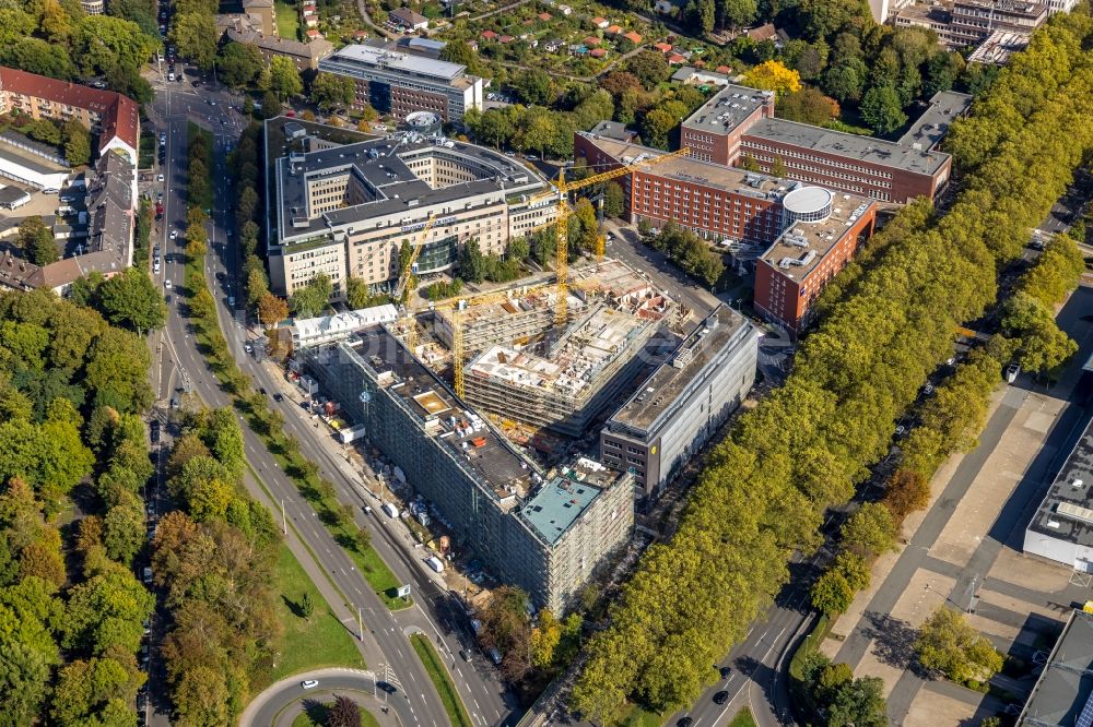 Dortmund aus der Vogelperspektive: Baustelle zum Neubau einer Mehrfamilienhaus-Wohnanlage Berswordt-Quartier in Dortmund im Bundesland Nordrhein-Westfalen, Deutschland