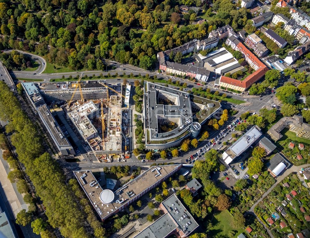 Luftaufnahme Dortmund - Baustelle zum Neubau einer Mehrfamilienhaus-Wohnanlage Berswordt-Quartier in Dortmund im Bundesland Nordrhein-Westfalen, Deutschland