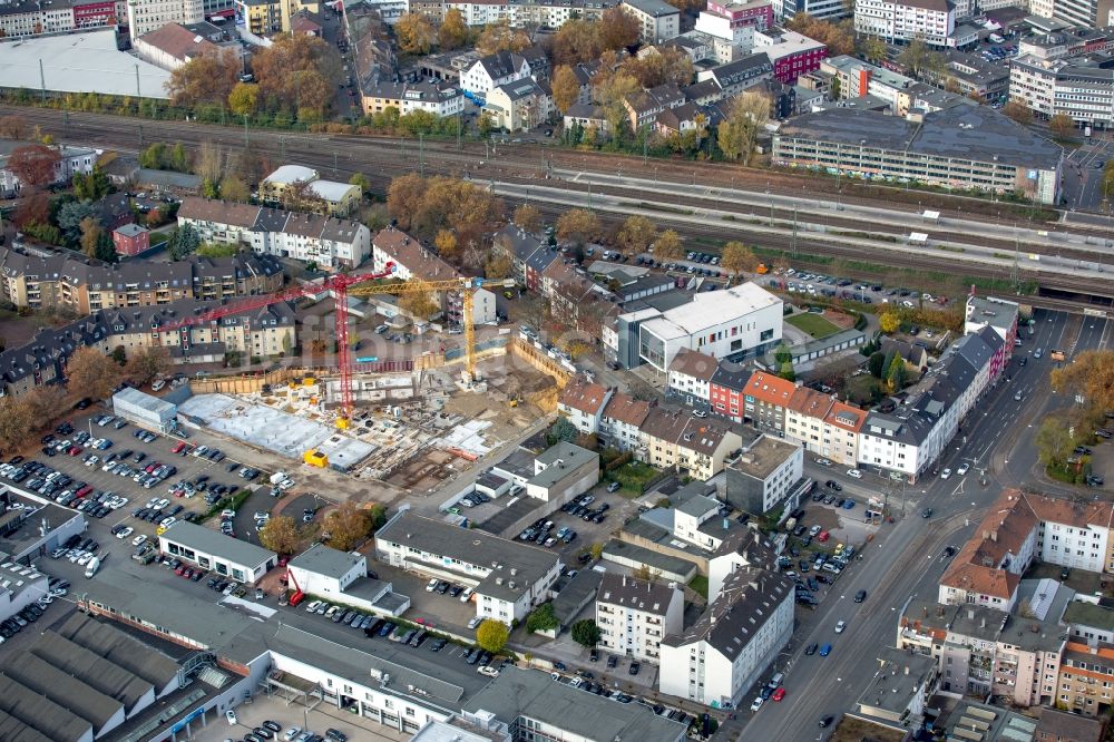 Luftbild Bochum - Baustelle zum Neubau einer Mehrfamilienhaus-Wohnanlage in Bochum im Bundesland Nordrhein-Westfalen