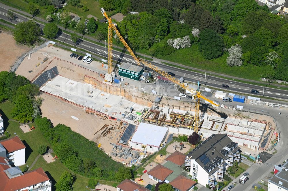 Bonn von oben - Baustelle zum Neubau einer Mehrfamilienhaus-Wohnanlage der Bonava Deutschland GmbH in Bonn im Bundesland Nordrhein-Westfalen, Deutschland