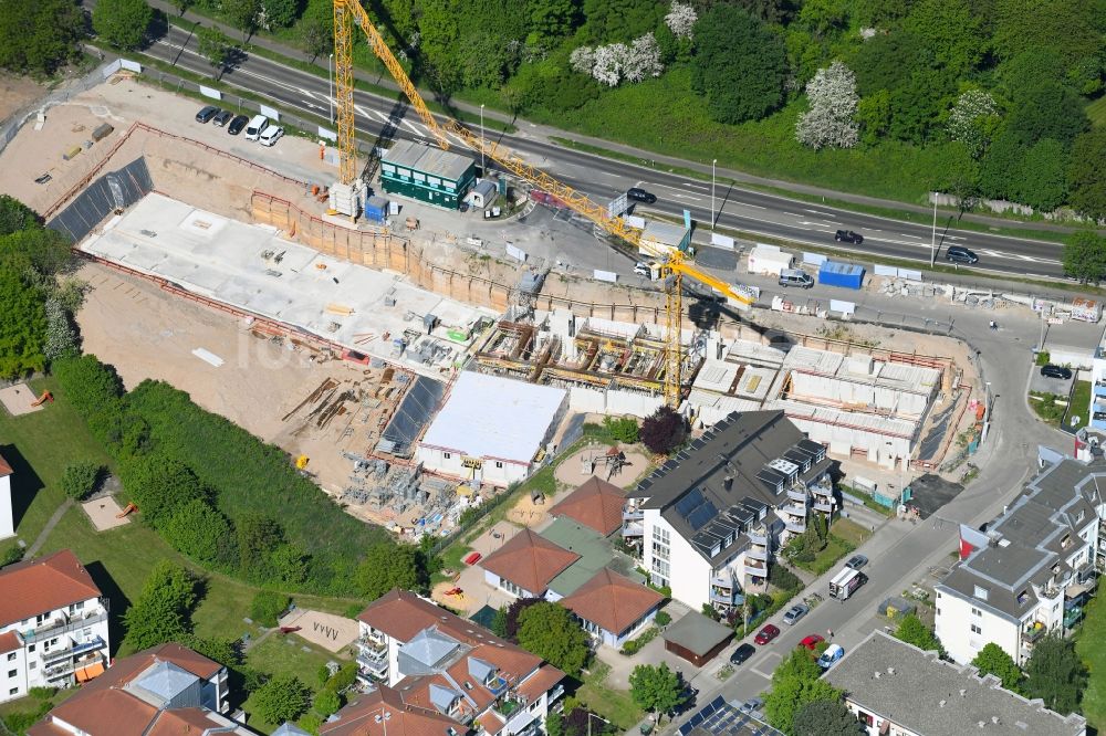 Bonn aus der Vogelperspektive: Baustelle zum Neubau einer Mehrfamilienhaus-Wohnanlage der Bonava Deutschland GmbH in Bonn im Bundesland Nordrhein-Westfalen, Deutschland