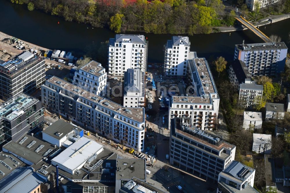 Luftbild Berlin - Baustelle zum Neubau einer Mehrfamilienhaus-Wohnanlage No.1 Charlottenburg in Berlin, Deutschland