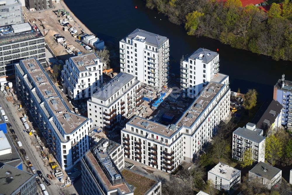 Berlin von oben - Baustelle zum Neubau einer Mehrfamilienhaus-Wohnanlage No.1 Charlottenburg in Berlin, Deutschland