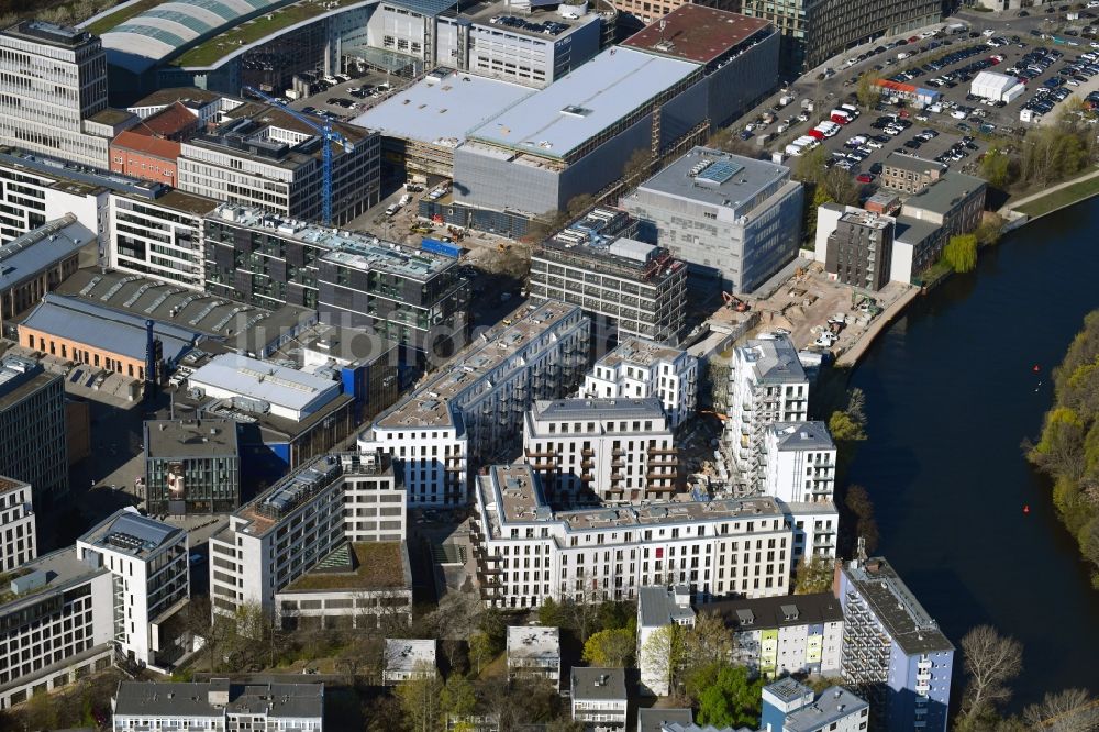 Berlin von oben - Baustelle zum Neubau einer Mehrfamilienhaus-Wohnanlage No.1 Charlottenburg in Berlin, Deutschland