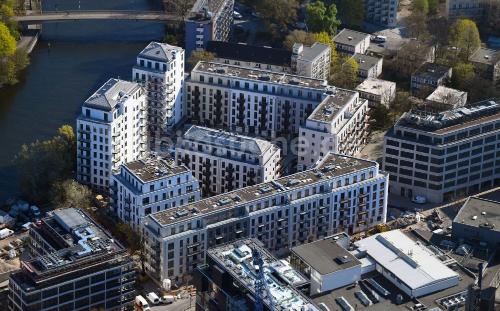 Berlin von oben - Baustelle zum Neubau einer Mehrfamilienhaus-Wohnanlage No.1 Charlottenburg in Berlin, Deutschland