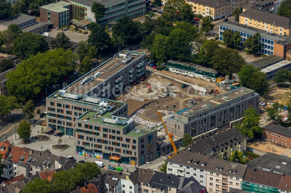 Luftaufnahme Essen - Baustelle zum Neubau einer Mehrfamilienhaus-Wohnanlage „ Cranachhöfe “ in Essen im Bundesland Nordrhein-Westfalen - NRW, Deutschland