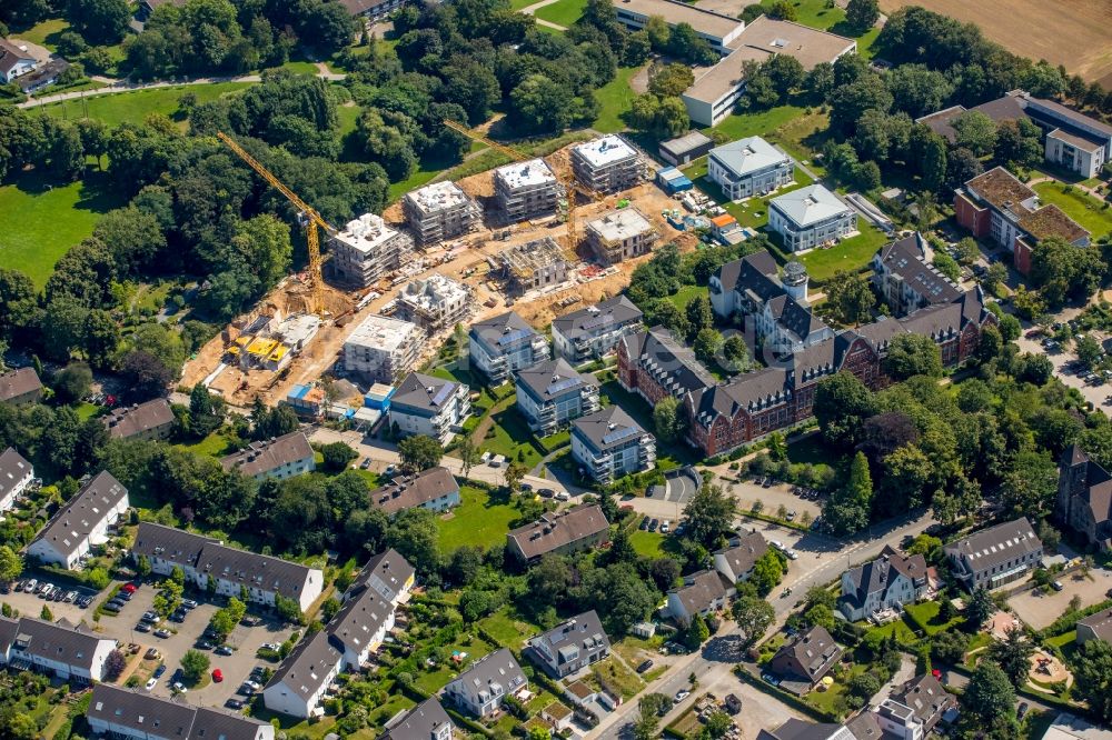 Luftbild Düsseldorf - Baustelle zum Neubau einer Mehrfamilienhaus-Wohnanlage in Düsseldorf im Bundesland Nordrhein-Westfalen