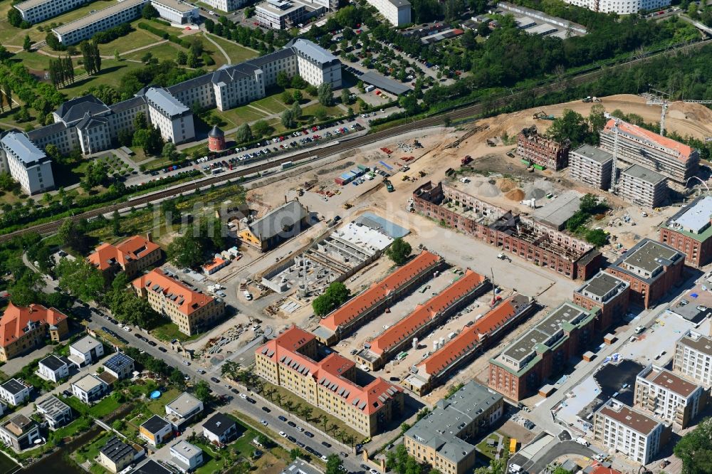 Leipzig Aus Der Vogelperspektive: Baustelle Zum Neubau Einer ...