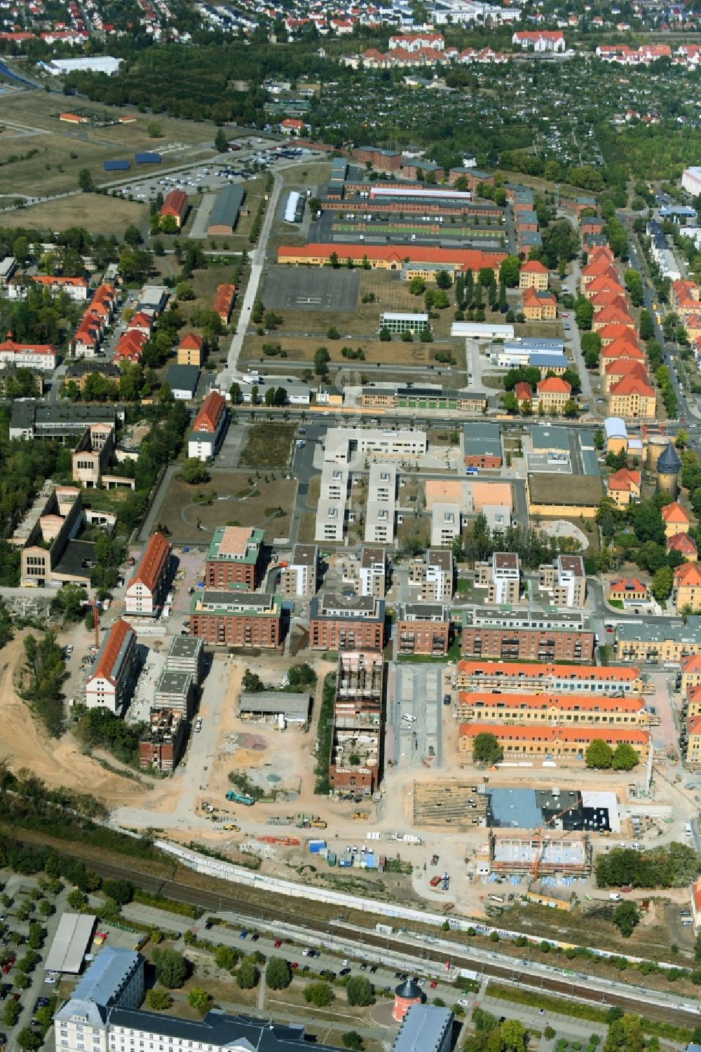 Luftaufnahme Leipzig - Baustelle Zum Neubau Einer Mehrfamilienhaus ...