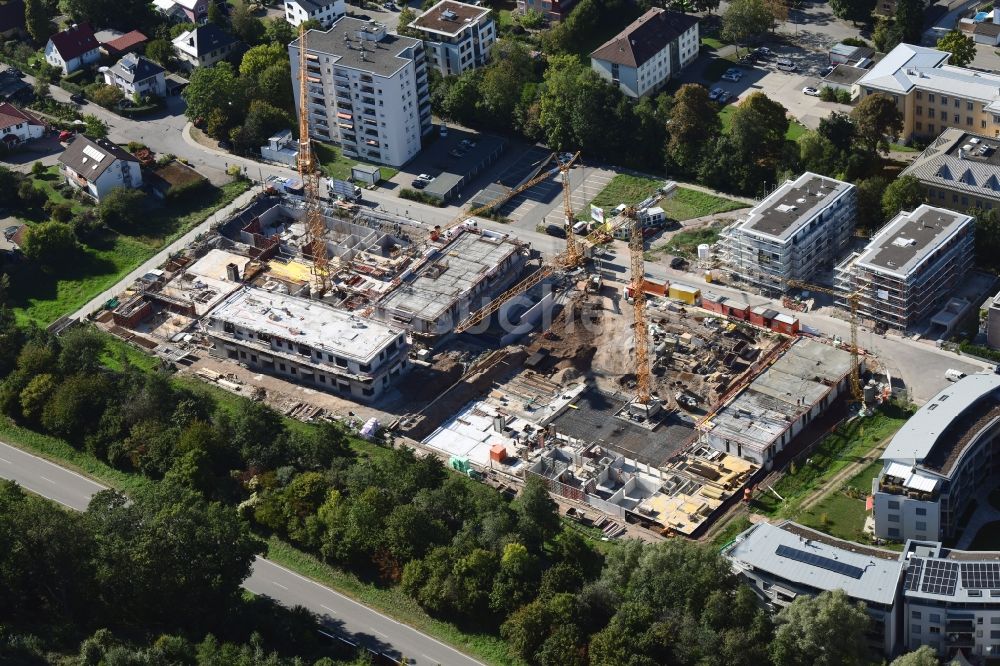 Luftbild Schopfheim - Baustelle zum Neubau einer Mehrfamilienhaus-Wohnanlage Am Eisweiher in Schopfheim im Bundesland Baden-Württemberg, Deutschland