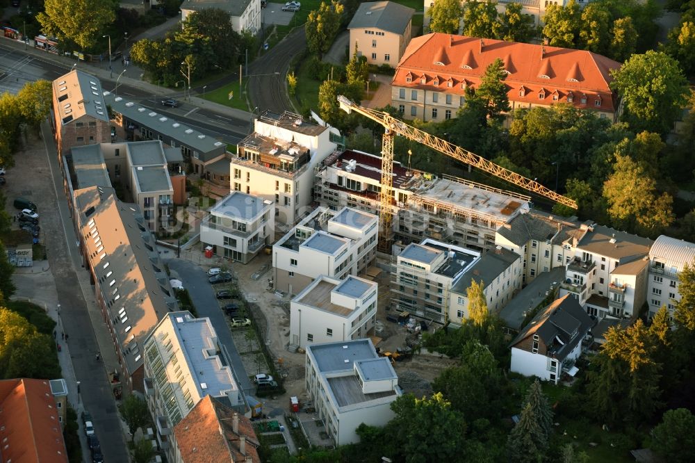 Luftaufnahme Potsdam - Baustelle zum Neubau einer Mehrfamilienhaus-Wohnanlage entlang der Heinrich-Mann-Allee im Ortsteil Innenstadt in Potsdam im Bundesland Brandenburg, Deutschland