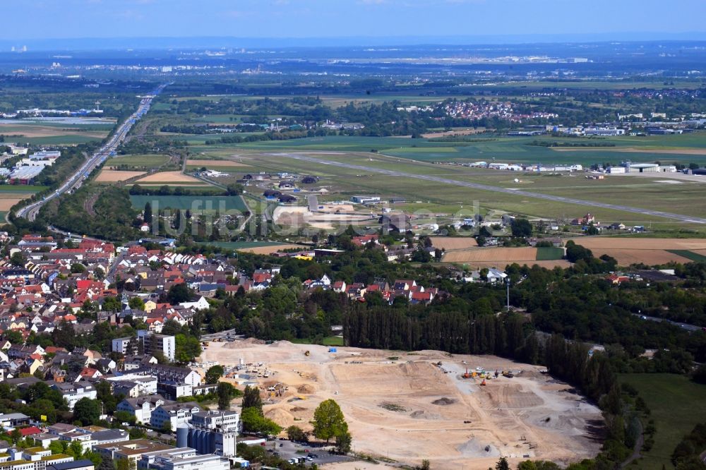 Wiesbaden aus der Vogelperspektive: Baustelle zum Neubau einer Mehrfamilienhaus-Wohnanlage Erbenheim Süd in Wiesbaden im Bundesland Hessen, Deutschland