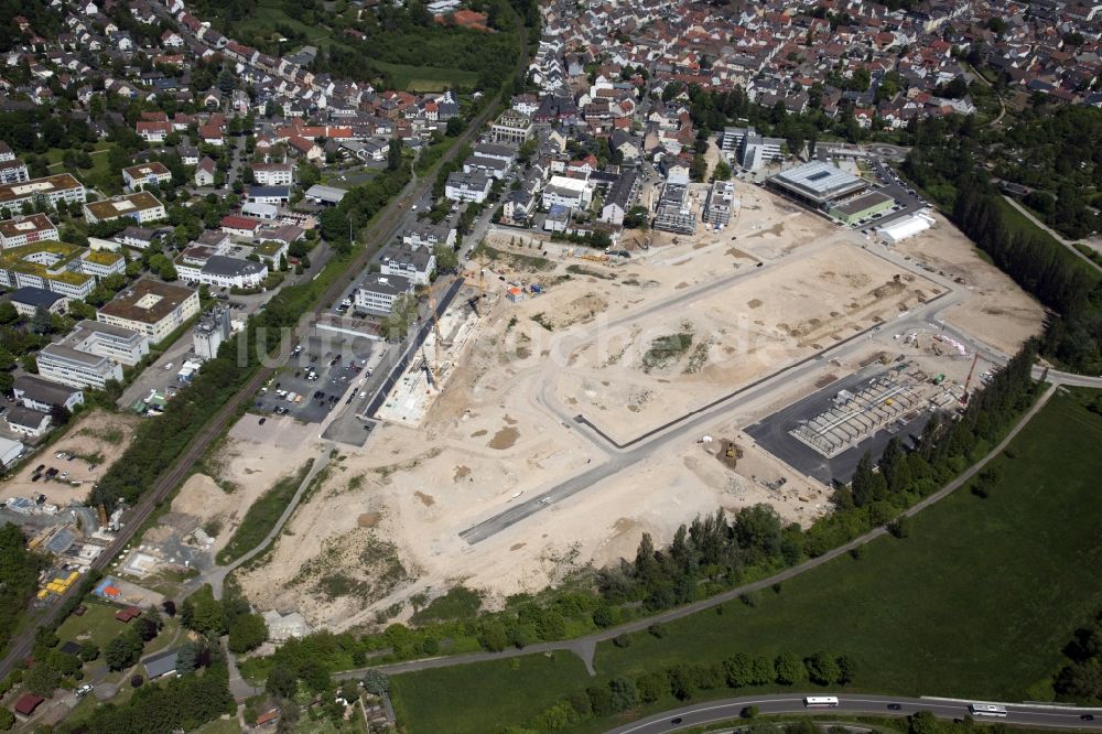 Wiesbaden aus der Vogelperspektive: Baustelle zum Neubau einer Mehrfamilienhaus-Wohnanlage Erbenheim Süd in Wiesbaden im Bundesland Hessen, Deutschland