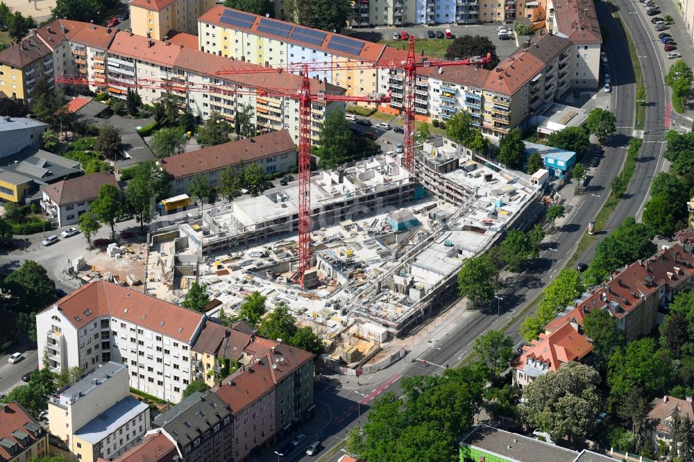 Luftbild Nürnberg - Baustelle zum Neubau einer Mehrfamilienhaus-Wohnanlage EUROPAN 12 in Nürnberg im Bundesland Bayern, Deutschland