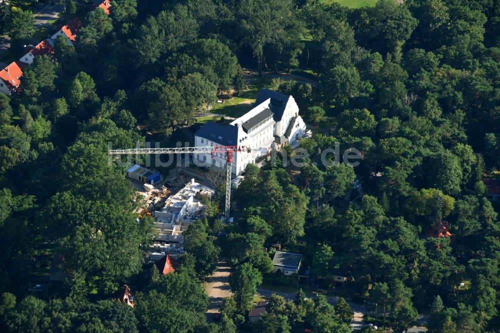 Luftaufnahme Berlin - Baustelle zum Neubau einer Mehrfamilienhaus-Wohnanlage Fortunaallee im Ortsteil Kaulsdorf in Berlin, Deutschland