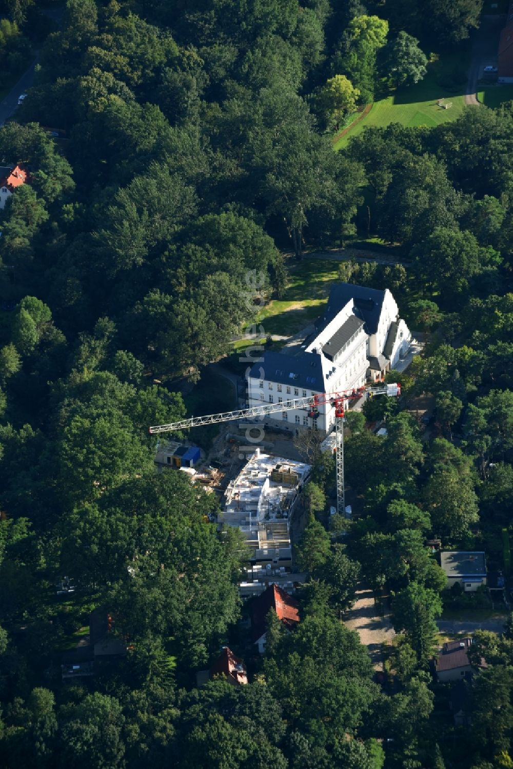 Berlin von oben - Baustelle zum Neubau einer Mehrfamilienhaus-Wohnanlage Fortunaallee im Ortsteil Kaulsdorf in Berlin, Deutschland