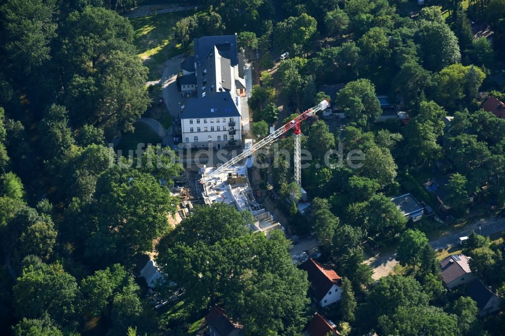 Luftbild Berlin - Baustelle zum Neubau einer Mehrfamilienhaus-Wohnanlage Fortunaallee im Ortsteil Kaulsdorf in Berlin, Deutschland