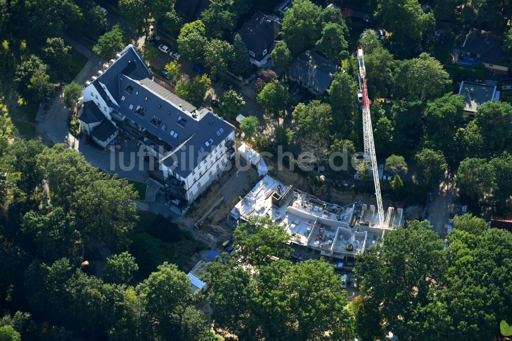 Berlin aus der Vogelperspektive: Baustelle zum Neubau einer Mehrfamilienhaus-Wohnanlage Fortunaallee im Ortsteil Kaulsdorf in Berlin, Deutschland