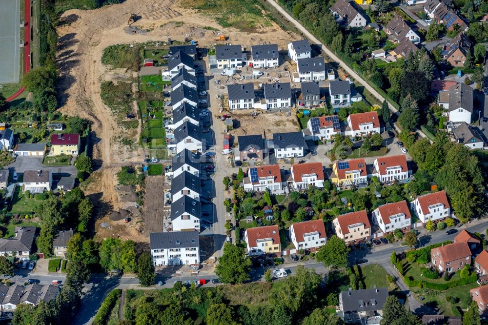 Luftbild Witten - Baustelle zum Neubau einer Mehrfamilienhaus-Wohnanlage am Günnemannshof in Witten im Bundesland Nordrhein-Westfalen, Deutschland