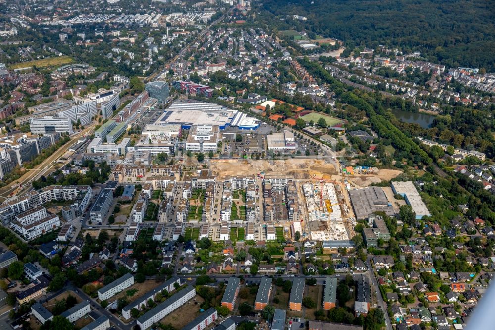 Luftbild Düsseldorf - Baustelle zum Neubau einer Mehrfamilienhaus-Wohnanlage Grafental an der Röpkestraße in Düsseldorf im Bundesland Nordrhein-Westfalen, Deutschland