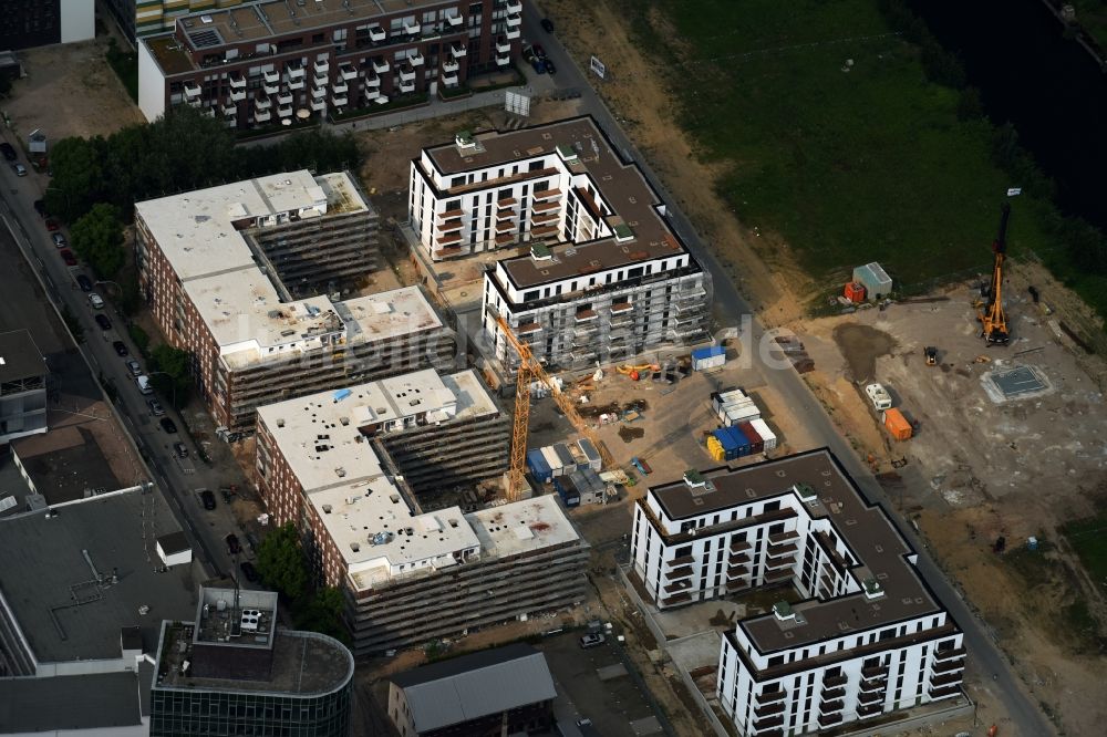 Hamburg aus der Vogelperspektive: Baustelle zum Neubau einer Mehrfamilienhaus-Wohnanlage in Hamburg