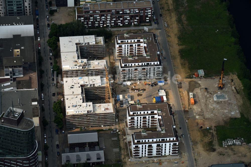 Luftbild Hamburg - Baustelle zum Neubau einer Mehrfamilienhaus-Wohnanlage in Hamburg