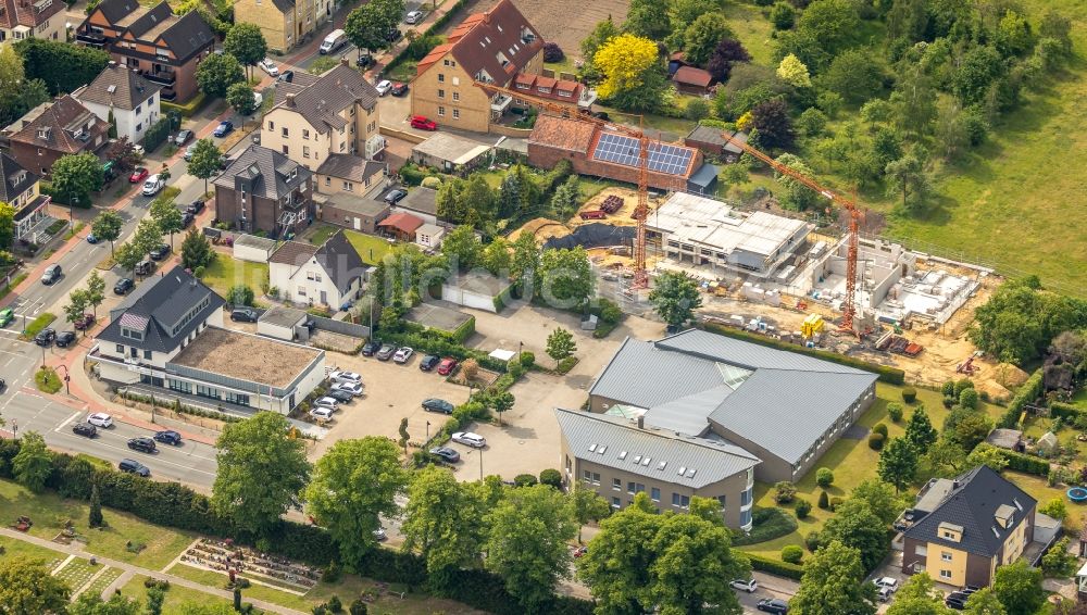 Luftbild Hamm - Baustelle zum Neubau einer Mehrfamilienhaus-Wohnanlage in Hamm im Bundesland Nordrhein-Westfalen, Deutschland