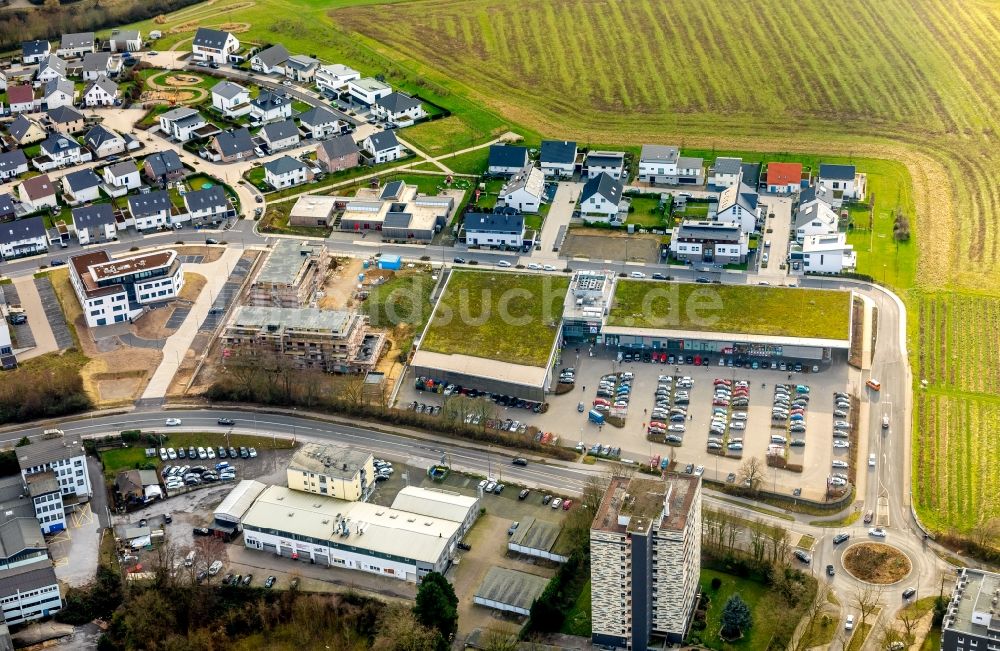 Luftbild Heiligenhaus - Baustelle zum Neubau einer Mehrfamilienhaus-Wohnanlage Haus Selbeck an der Rügenstraße in Heiligenhaus im Bundesland Nordrhein-Westfalen, Deutschland