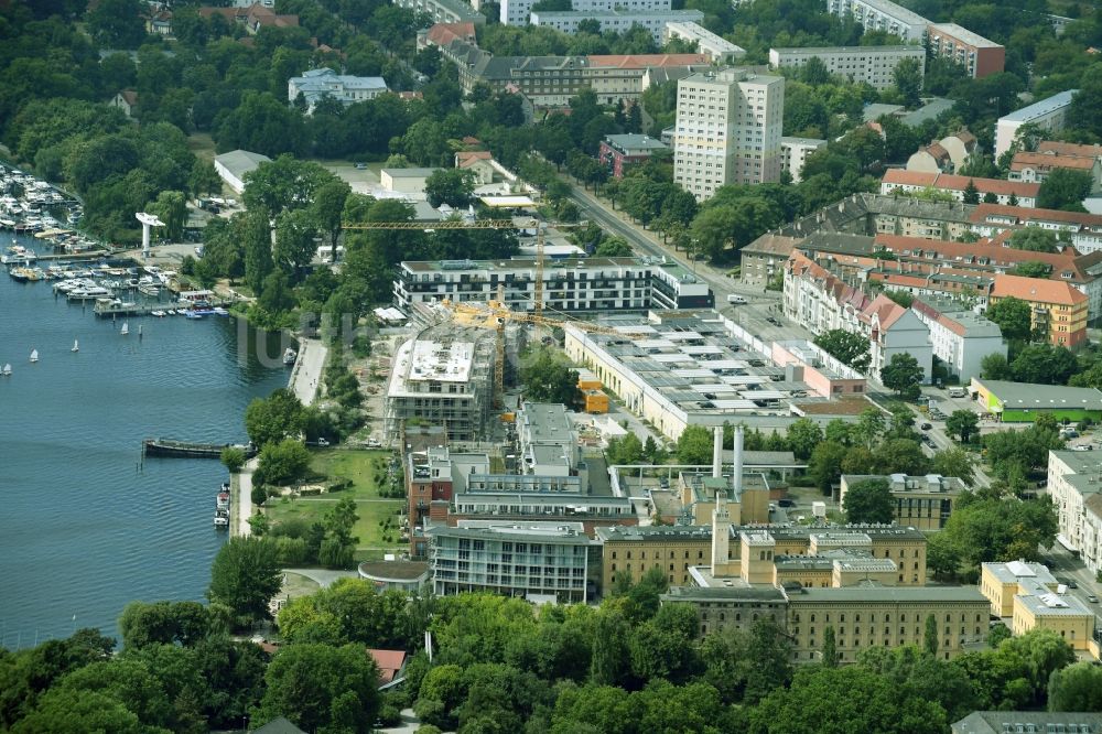 Potsdam von oben - Baustelle zum Neubau einer Mehrfamilienhaus-Wohnanlage Havelwelle an der Zeppelinstraße im Ortsteil Westliche Vorstadt in Potsdam im Bundesland Brandenburg, Deutschland