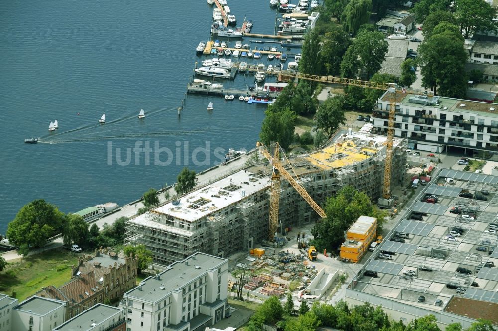 Potsdam aus der Vogelperspektive: Baustelle zum Neubau einer Mehrfamilienhaus-Wohnanlage Havelwelle an der Zeppelinstraße im Ortsteil Westliche Vorstadt in Potsdam im Bundesland Brandenburg, Deutschland