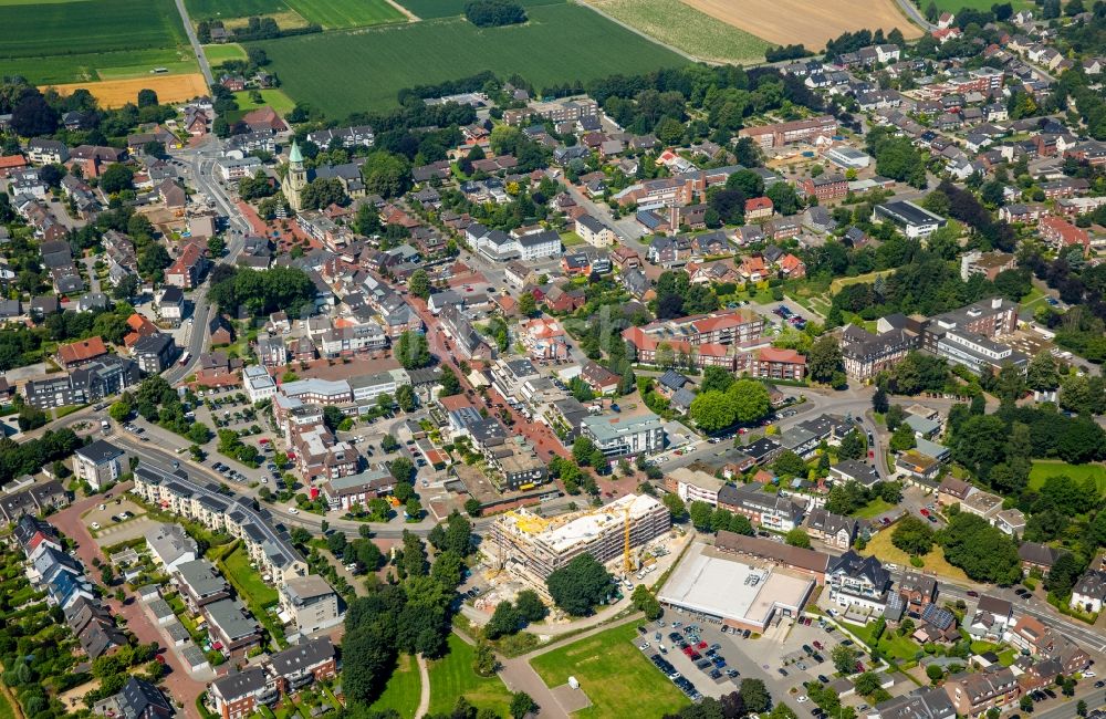 Luftbild Bottrop - Baustelle zum Neubau einer Mehrfamilienhaus-Wohnanlage der Heinrich Hütter GmbH & Co. KG an der Hauptstraße in Bottrop im Bundesland Nordrhein-Westfalen