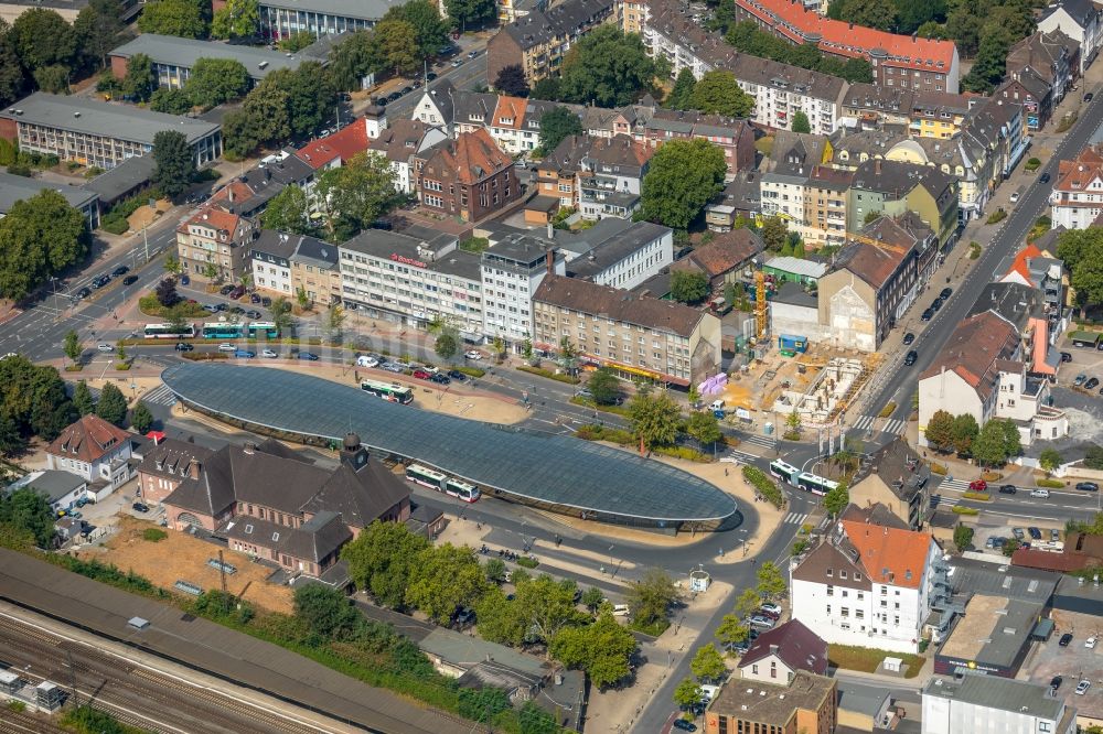 Herne von oben - Baustelle zum Neubau einer Mehrfamilienhaus-Wohnanlage K111 Herne im Bundesland Nordrhein-Westfalen, Deutschland