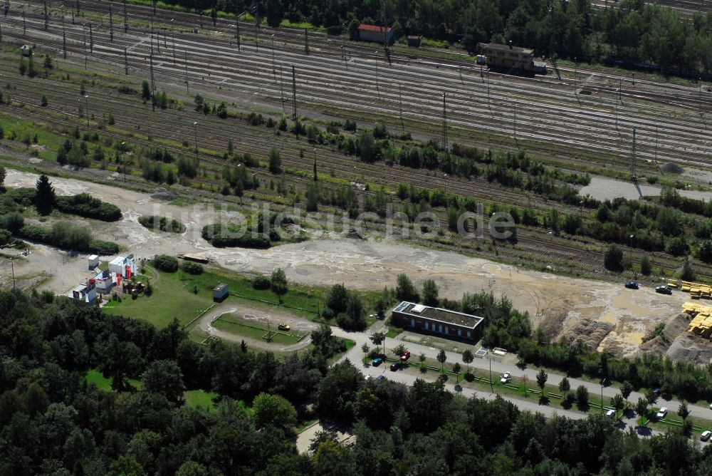 Luftbild München - Baustelle zum Neubau einer Mehrfamilienhaus-Wohnanlage Am Hirschgarten im Ortsteil Neuhausen-Nymphenburg in München im Bundesland Bayern, Deutschland