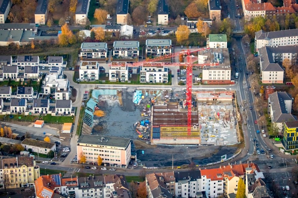 Luftbild Dortmund - Baustelle zum Neubau einer Mehrfamilienhaus-Wohnanlage Kaiser-Quartier in Dortmund im Bundesland Nordrhein-Westfalen, Deutschland