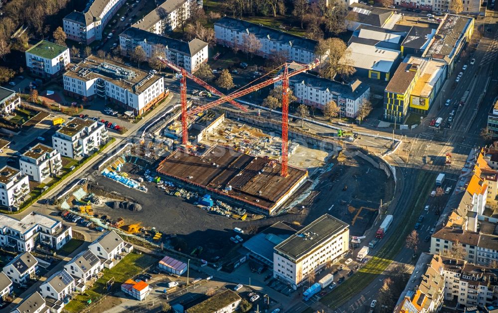 Luftaufnahme Dortmund - Baustelle zum Neubau einer Mehrfamilienhaus-Wohnanlage Kaiser-Quartier in Dortmund im Bundesland Nordrhein-Westfalen, Deutschland