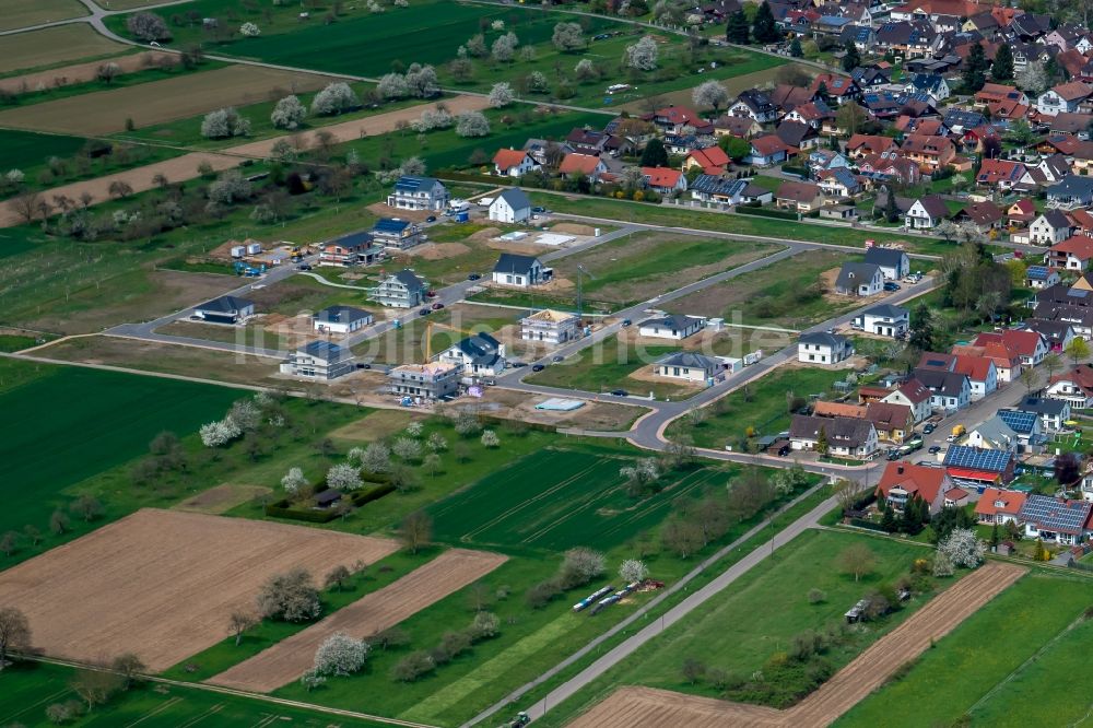 Luftbild Kappel-Grafenhausen - Baustelle zum Neubau einer Mehrfamilienhaus-Wohnanlage in Kappel-Grafenhausen im Bundesland Baden-Württemberg, Deutschland