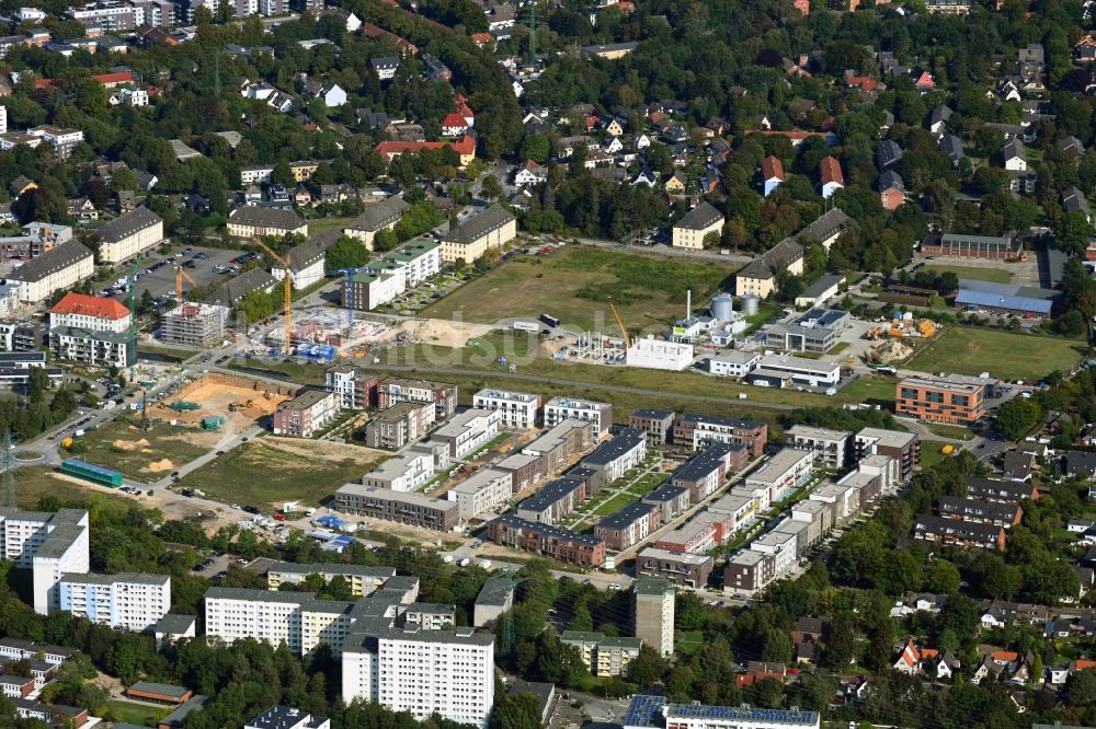 Hamburg von oben - Baustelle zum Neubau einer Mehrfamilienhaus-Wohnanlage am Kaskadenpark - Wilsonstraße - Charlotte-Mügge-Weg - Kurt-Oldenburg-Straße in Hamburg, Deutschland