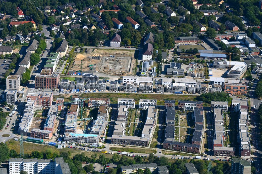 Luftbild Hamburg - Baustelle zum Neubau einer Mehrfamilienhaus-Wohnanlage am Kaskadenpark - Wilsonstraße - Charlotte-Mügge-Weg - Kurt-Oldenburg-Straße in Hamburg, Deutschland