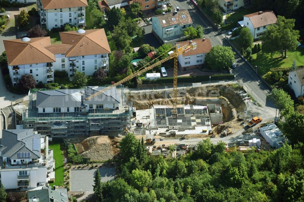 Luftaufnahme Bad Kissingen - Baustelle zum Neubau einer Mehrfamilienhaus-Wohnanlage Kolpingstraße im Ortsteil Winkels in Bad Kissingen im Bundesland Bayern, Deutschland