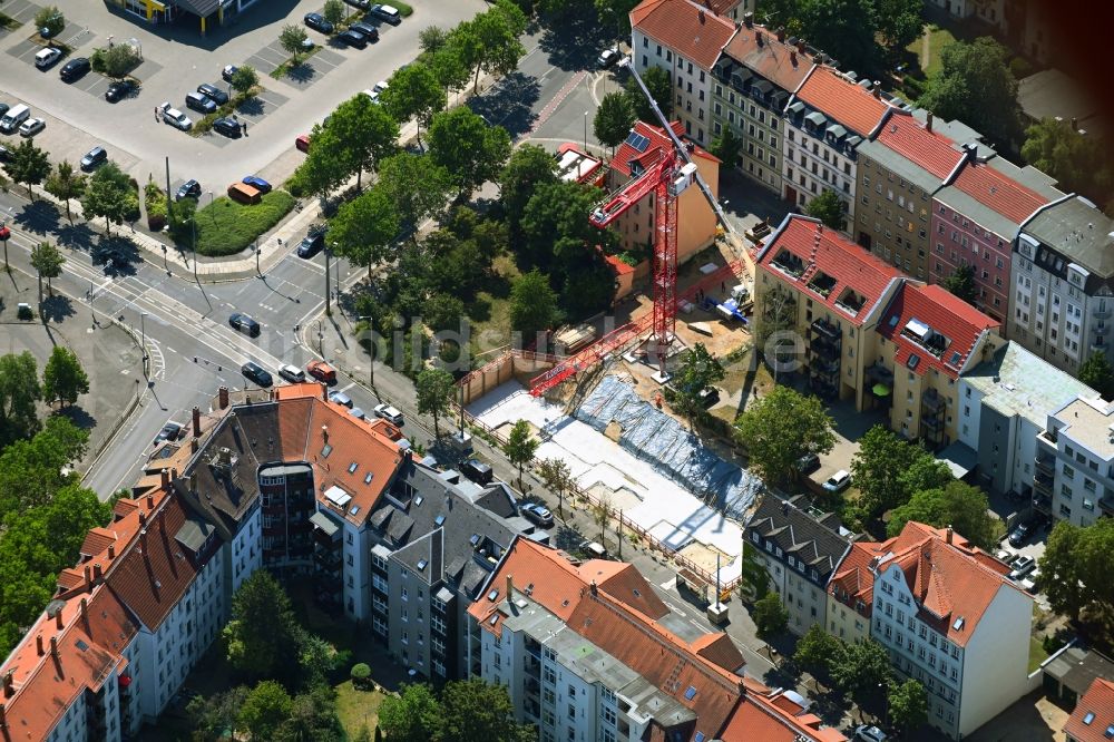 Luftbild Leipzig - Baustelle Zum Neubau Einer Mehrfamilienhaus ...