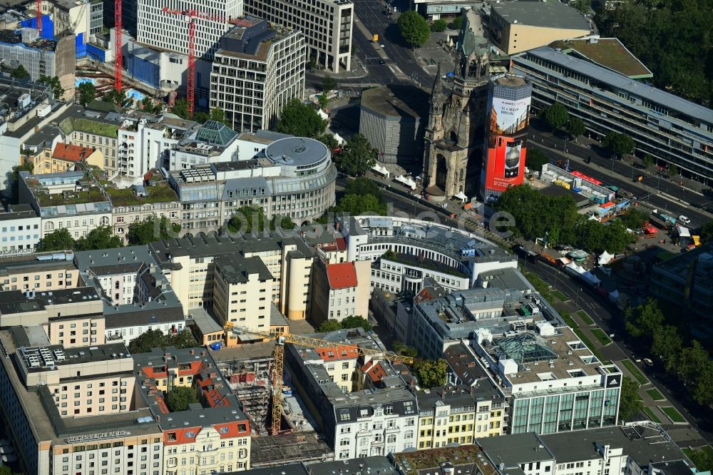 Luftbild Berlin - Baustelle zum Neubau einer Mehrfamilienhaus-Wohnanlage MARBURGER4 in Berlin, Deutschland