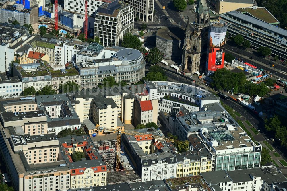 Luftaufnahme Berlin - Baustelle zum Neubau einer Mehrfamilienhaus-Wohnanlage MARBURGER4 in Berlin, Deutschland