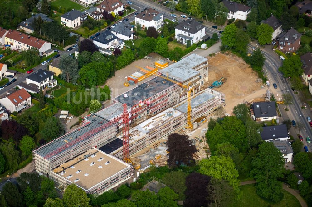 Luftaufnahme Hagen - Baustelle zum Neubau einer Mehrfamilienhaus-Wohnanlage St-Marien Blumenstraße in Hagen im Bundesland Nordrhein-Westfalen