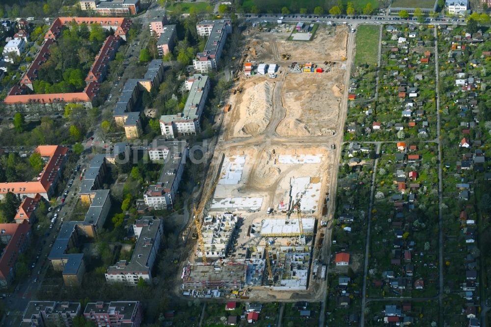 Berlin von oben - Baustelle zum Neubau einer Mehrfamilienhaus-Wohnanlage Maximilians Quartier an der Forckenbeckstraße im Ortsteil Wilmersdorf - Schmargendorf in Berlin, Deutschland